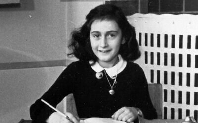 Anne Frank (Wikimedia Commons via JTA)