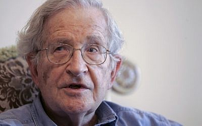 US academic Noam Chomsky (photo credit: AP/Nader Daoud)