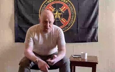 In this grab taken from video and released by Prigozhin Press Service on Friday, June 23, 2023, Yevgeny Prigozhin, the outspoken millionaire head of the private military contractor Wagner, speaks during his interview at an unspecified location. Prigozhin assailed the Russian military top brass, accusing it of downplaying the threat posed by the Ukrainian counteroffensive. (Prigozhin Press Service via AP, File)