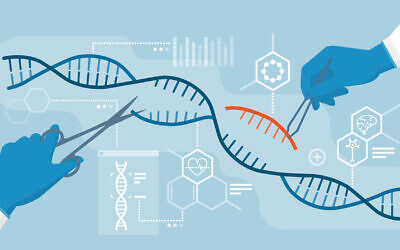 Scientists analyzing DNA helix and editing genome within organisms, CRISPR technology (elenabs via iStock by Getty Images)